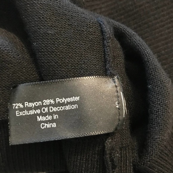 Lane Bryant Black Tunic Sweater with Lace Embellishment on Sleeves, Size 26/28 - Picture 6 of 7